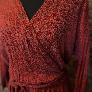 Red and black lucky brand dress sz M